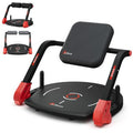 Mdeam Upgraded Ab Machine with Flat Backrest - Red & Black Home Sit-Up Equipment