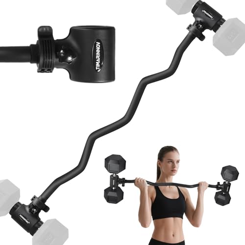 Dumbbell to Barbell Converter - Adjustable EZ Curl Bar for Home Gym
