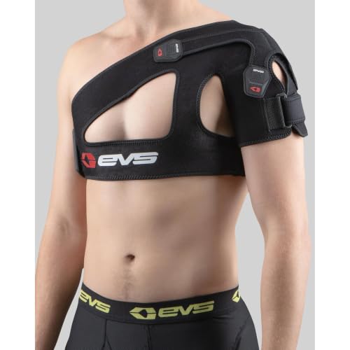 Black XL Shoulder Brace with X-Strap Support - Compression Medical Grade