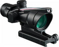4x32 Prism Scope with Red Fiber Optic for Hunting & Tactical Use