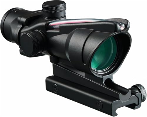 4x32 Prism Scope with Red Fiber Optic for Hunting & Tactical Use