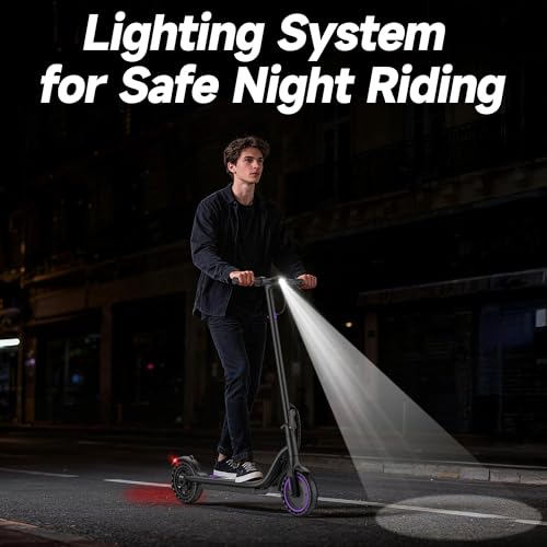 VOLPAM Purple Electric Scooter 350W/500W Motor, 15-28 Mile Range, 19 MPH