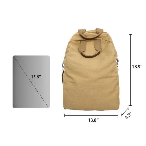 KAOBIO Grunge Hippie Boho Backpack Durable Canvas Casual Adjustable Daypack College Vintage Travel Rucksack for Women Men (Dark Green)