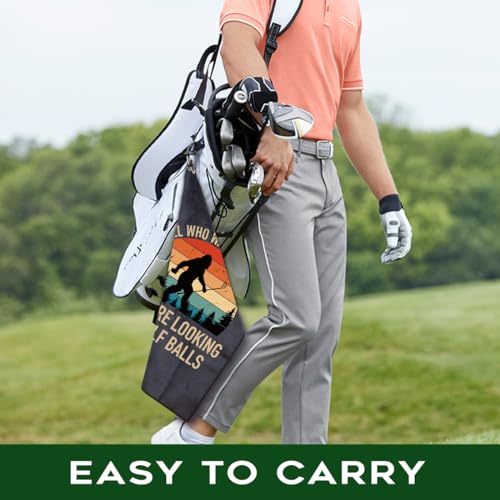 Funny Not All Who Wander Are Lost Golf Towel - Black 2 for Men & Women