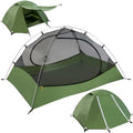 Green 4-Person Lightweight Backpacking Tent for Camping & Hiking
