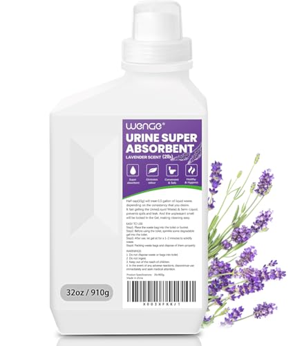 Wenge Urine Absorbent Solidifier with Lavender Scent - 180 Uses, Portable Toilet Gel