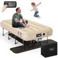 Self-Inflating Twin Air Mattress with Built-In Frame - Easy Setup & Waterproof