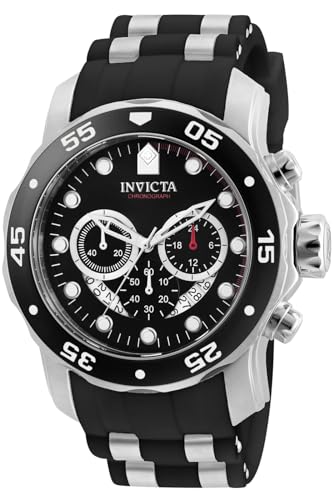 Invicta Men's Pro Diver 48mm Stainless Steel Quartz Watch with Blue Dial and Black Polyurethane Strap