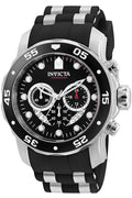 Invicta Men's Pro Diver 48mm Stainless Steel Quartz Watch with Blue Dial and Black Polyurethane Strap