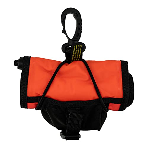 Surface Marker Buoy for Diving & Snorkeling - 20M/65FT Spool, Bright Orange