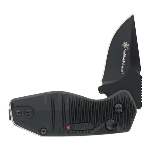 Smith & Wesson Special Ops Push Button Auto Folder Mini with 2" Drop Point AUS-8 Steel Blade, Automatic Locking, Pocket Clip, for Tactical, Outdoors, and EDC
