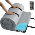 Single 75x30x3 Inch Memory Foam Camping Cot Pad with Waterproof Cover