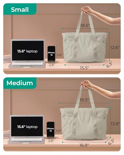 BAGSMART Gym Tote Bag for Women - Grayish Brown Small 24L Travel & Yoga Mat Organizer