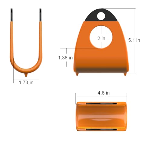 Orange 2-Pack Landmine Attachment for Barbell & Dumbbell Conversion - Versatile Gym Accessory