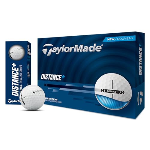 TaylorMade 2025 Distance Plus Golf Balls - White, 2-Piece, Medium Flight