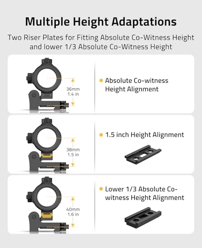 CVLIFE 3X Red Dot Magnifier with Flip-to-Side QD Mount for Riflescopes