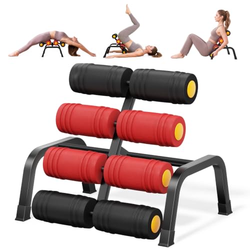 Mini Inversion Table with Rollers, Back Stretch & Support - Compact, Adjustable, Heavy-Duty