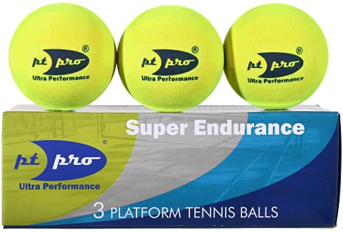 PT Pro Ultra Dura Platform Tennis Balls - Winter High Visibility 3 Pack