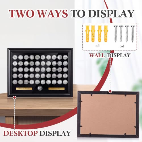 Black 16x12 Inch Silipull 51 Quarters Coin Display Case with Airtight Capsules