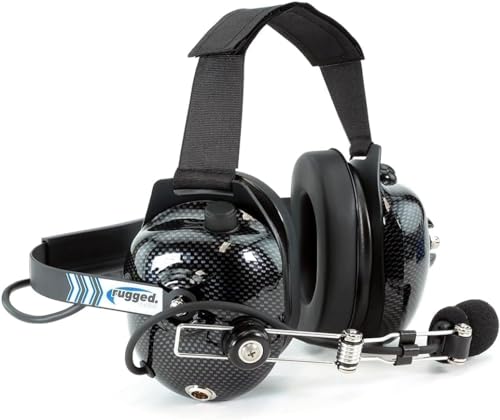Rugged Radios H41 Behind-the-Head Racing & Industrial Headset with Noise Cancelling Mic