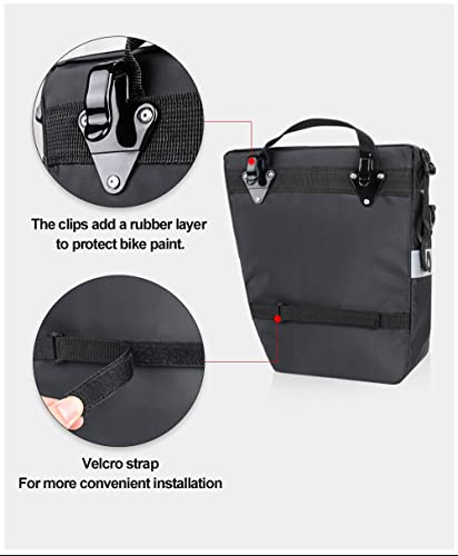 Rhinowalk Bike Pannier Bag Set for Bicycle Cargo Rack Shoulder & Laptop Bag - Green