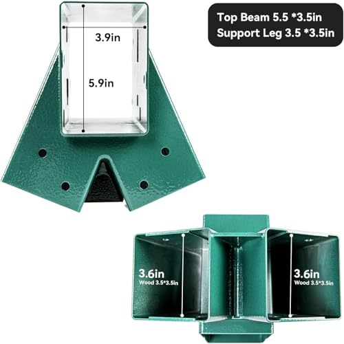 ABUSA Heavy Duty Swing Set Brackets & Hangers - Light Green Playground Hardware