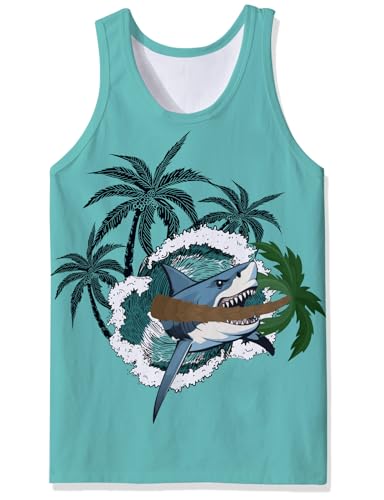 Men's Graphic Sleeveless Muscle Tank Top - Funny Casual Summer Wear
