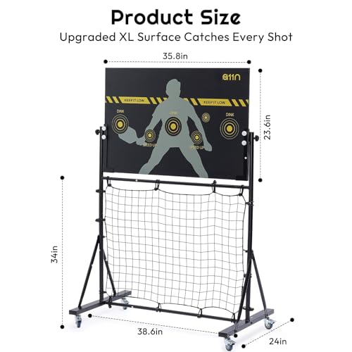 Pickleball Practice Rebounder with Adjustable Angles - Dink Board for Training