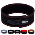 IBRO 10mm AllBlack Powerlifting Belt Medium - Heavy Duty Leather Support for Squats & Deadlifts