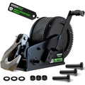Black Rhino USA 2-Speed Boat Trailer Winch - Corrosion-Resistant Heavy Duty Handle