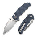 CIVIVI Natterjack Pocket Knife Blue Handle 3.19" 14C28N Blade, Reversible Deep-Carry Clip