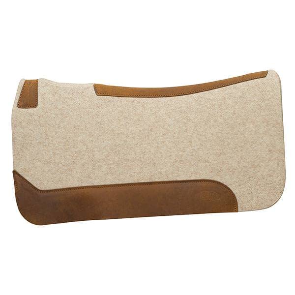 Weaver Equine Wool Blend Felt Western Saddle Pad 30x30x1 Inches, Contoured Fit