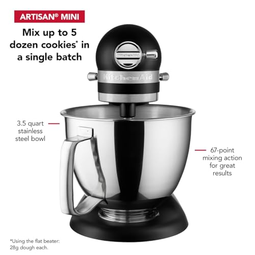 KitchenAid Artisan Mini Tilt-Head Stand Mixer - 3.5 Qt Black Matte