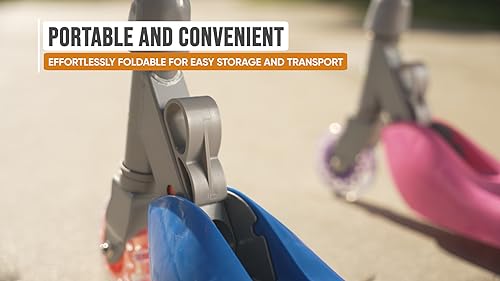 Kids Folding Kick Scooter with Three Wheels for Ages 3+ - Blue