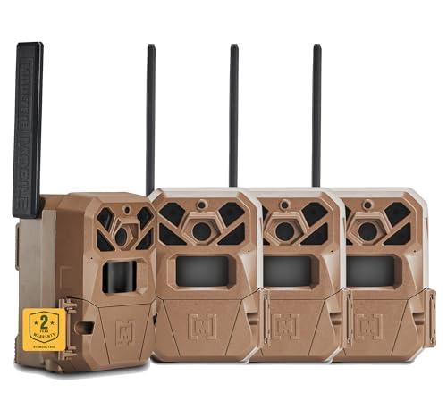 Moultrie Edge 2 Cellular Trail Camera 4 Pack - 36MP HD Night Vision