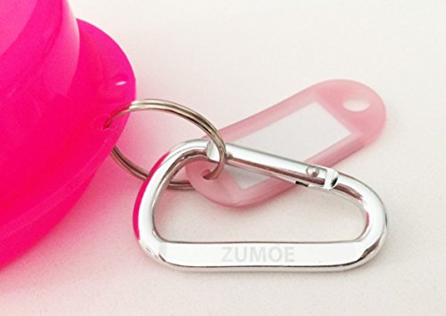 Zumoe Lacrosse 7 Standing Sticks Retainer and Mouthguard Case with Carabiner, Durable Mouthguard Case for Sports, Retainer Holder for Travel and Protection, Ideal for Secure Storage - Pink