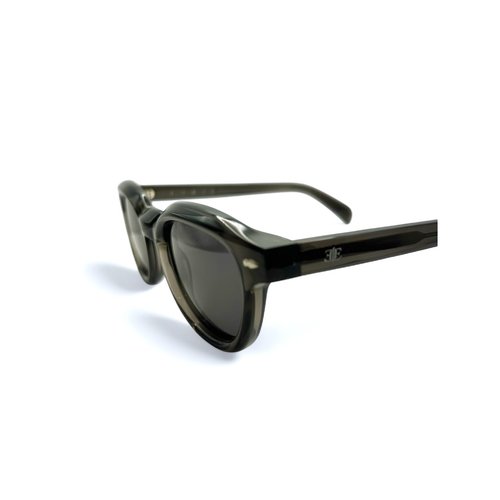 ETRIE Shadow Coast Polarized Sunglasses, Grey Acetate Frame, Round UV400 Lenses