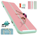 Inflatable Gymnastics Mat Air Track 10ft Pink & Green - Home & Training Use