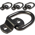 316 Stainless Steel Bolt-On D Ring Tie Down Anchors - 2-5/16 Inch, Pack of 4