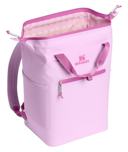 Stanley All Day Madeleine Mini Cooler Backpack - Soft Orchid, 20 Can Insulated Travel Bag with Handle & Straps