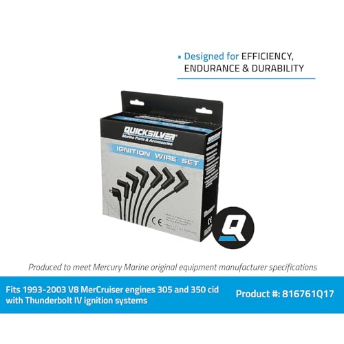 Marine Spark Plug Wire Kit for V8 Engines - Durable & High-Performance