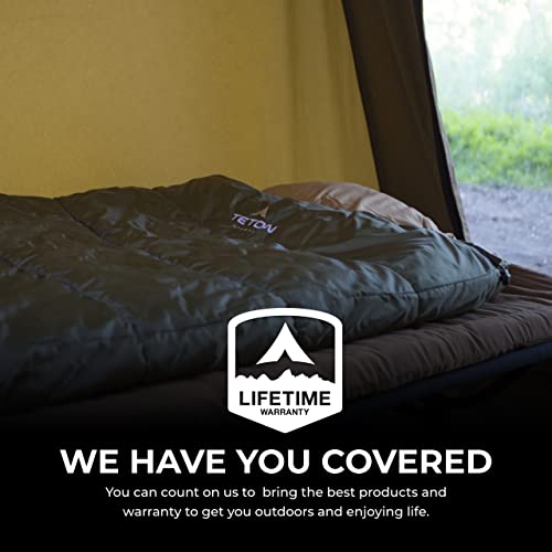 TETON Sports Celsius XL Sleeping Bag Green 0°F for Adults & Kids All-Weather Camping