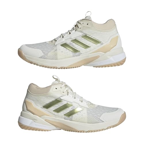 adidas Women's Crazyflight 6 Mid Indoor Sports Shoes Off White Gold 8.5