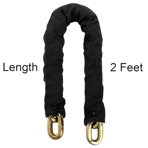 2 Feet Hardened Steel Security Chain Pack of 2 3/8" Heavy Duty Square Link Bike Chain
