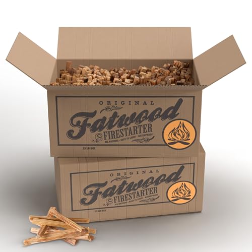 Pure Garden 25-Lb Firewood Fire Starters 2-Pack | All-Natural Pine Kindling for Indoor & Outdoor Fires