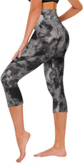 TNNZEET Capri Leggings - High Waisted Yoga Pants with Tummy Control & Pockets in Black