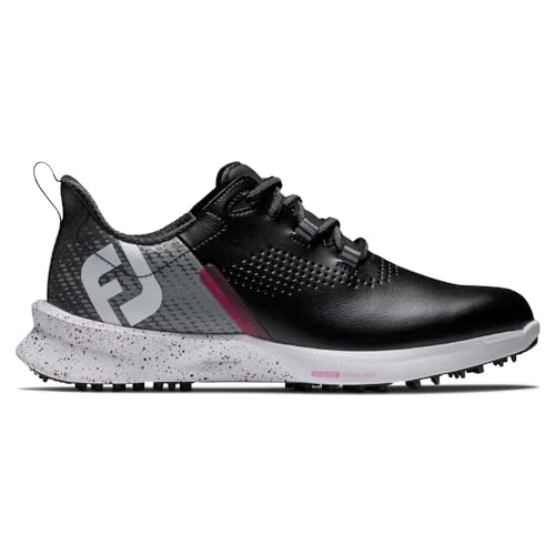 FootJoy Women's FJ Fuel Golf Shoes - Previous Season Style Black Grey Pink, Water-Resistant Support