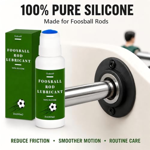 Silicone Foosball Table Lubricant with Built-In Applicator - 2 Oz