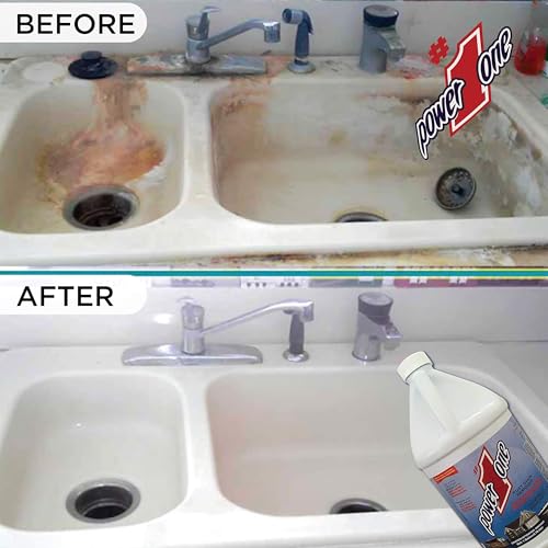 1 Gallon Boat Hull Cleaner for Fiberglass - Hard Water & Rust Stain Remover - Pack of 1