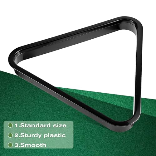 Plastic Billiard Ball Rack Triangle for Pool Table - Standard 2-1/4 Inch